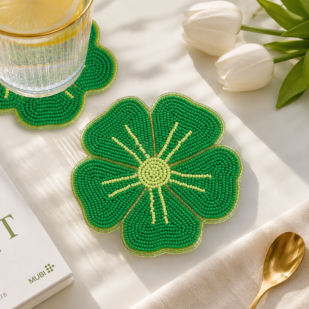 Lucky Charm Beaded Coaster