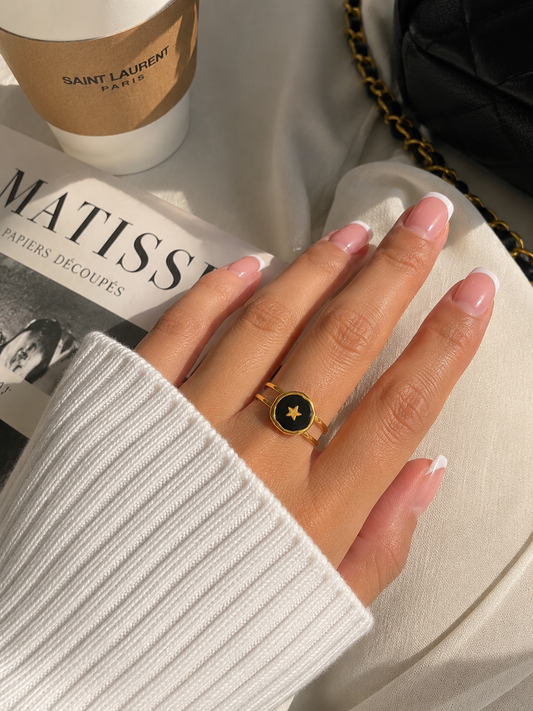 Star Signet Ring | Tarnish Resistant B-43
