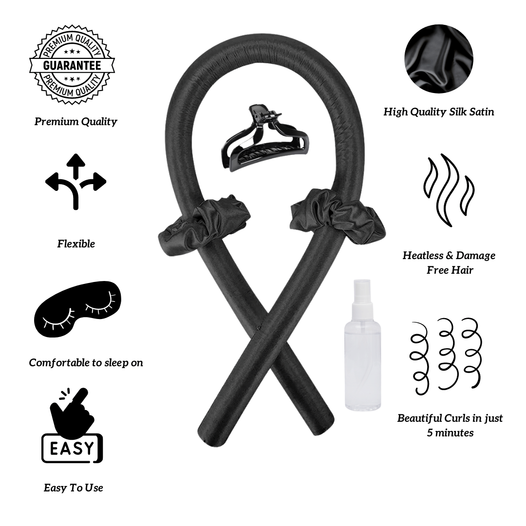 High Quality Satin Heatless Hair Curler Bundle