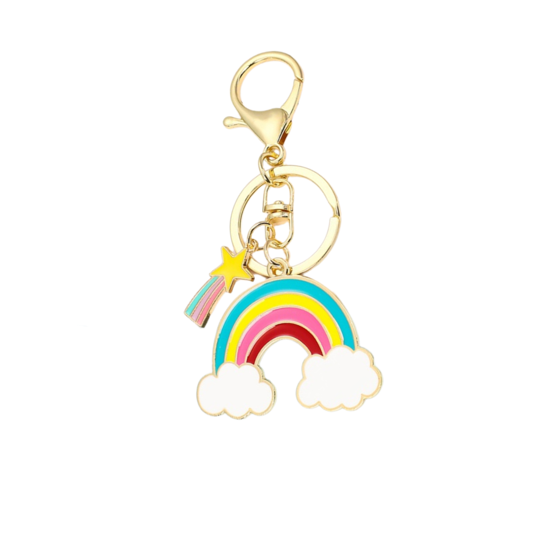 Rainbow Shooting Star Keychains