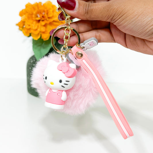 Hello Kitty PomPom Keychain