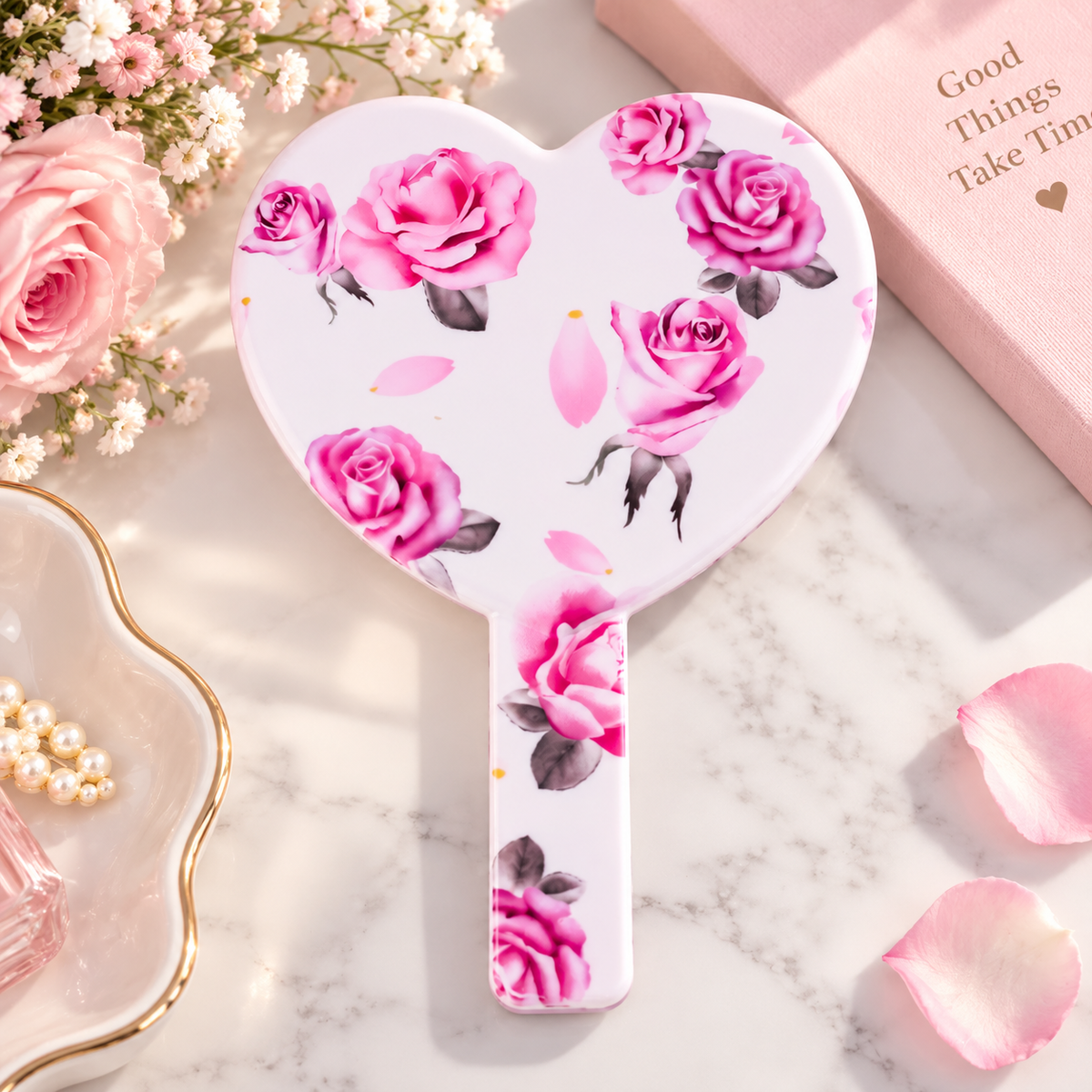 Heart Shaped Handheld Mirror