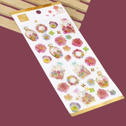 Perfume Flower Sticker