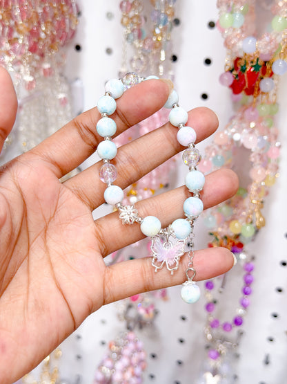 Moonstone Lucky Charm Beaded Bracelet