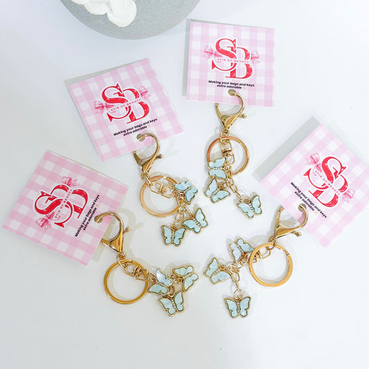 Blue Butterfly Bag Charm