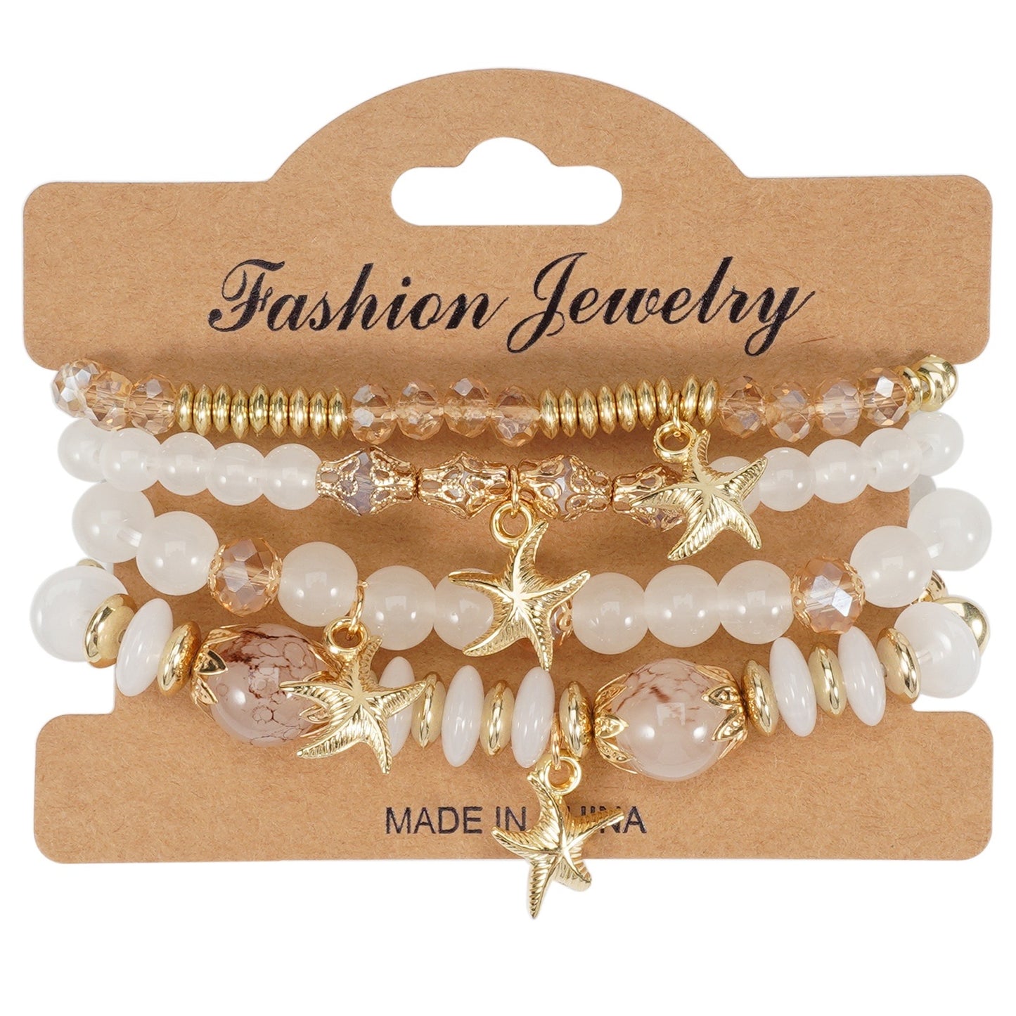 Starfish Crystal Layered Bracelets ( 3 colors available )