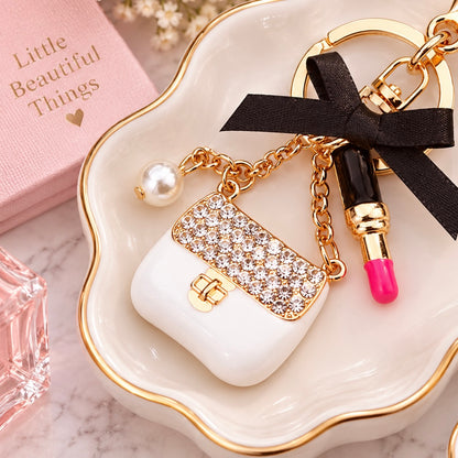 Glam Girl Purse Charm Keychain