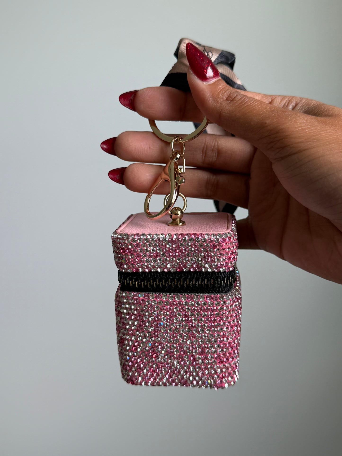 Rhinestone Mini Storage Bag Charm