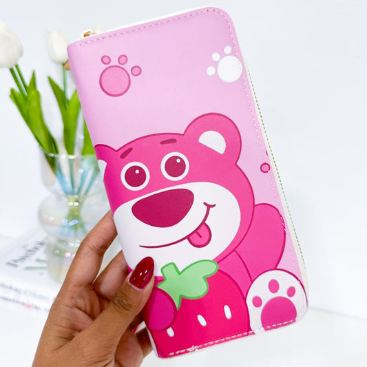 Pink Bear Long Wallet