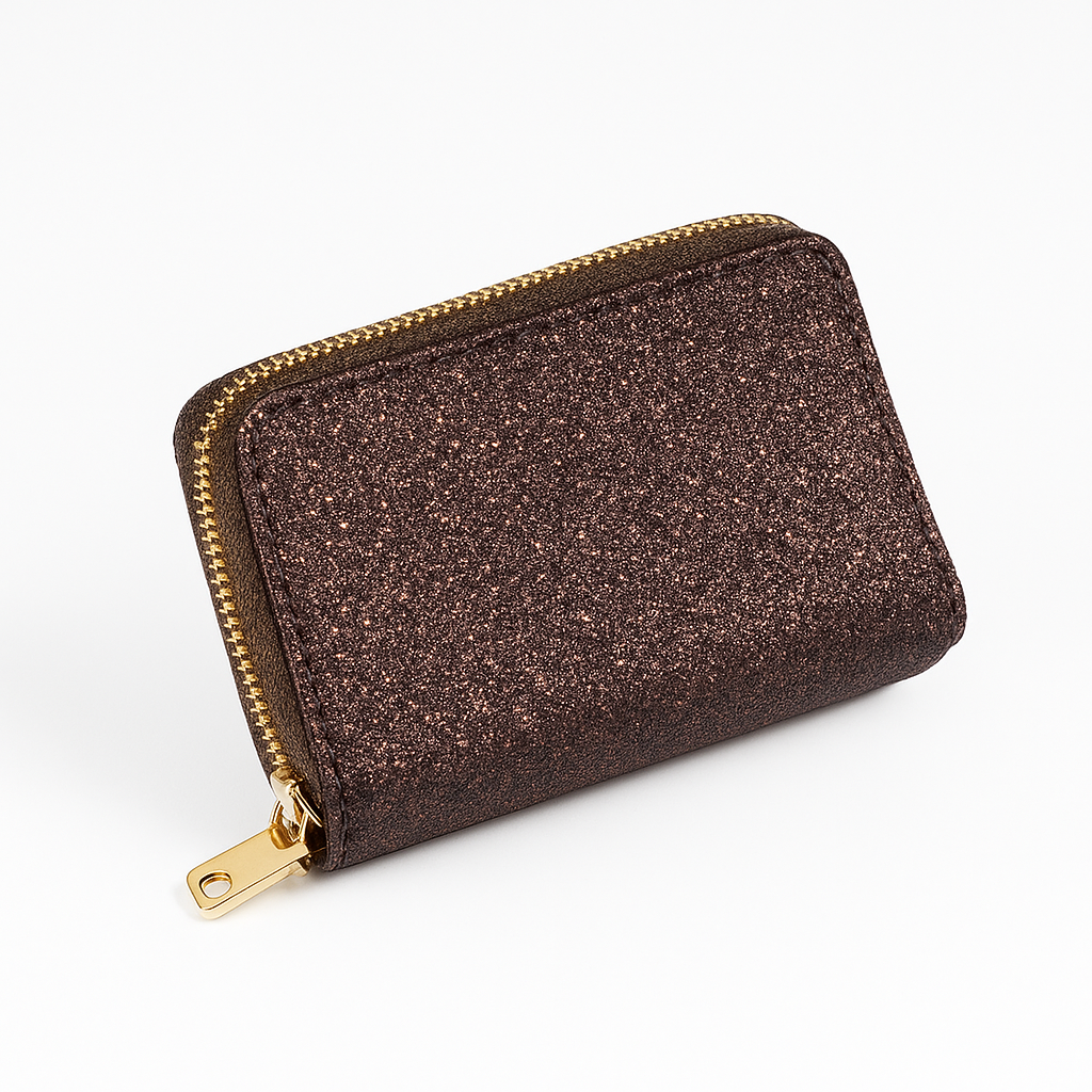 Double Zipper Compact Wallet