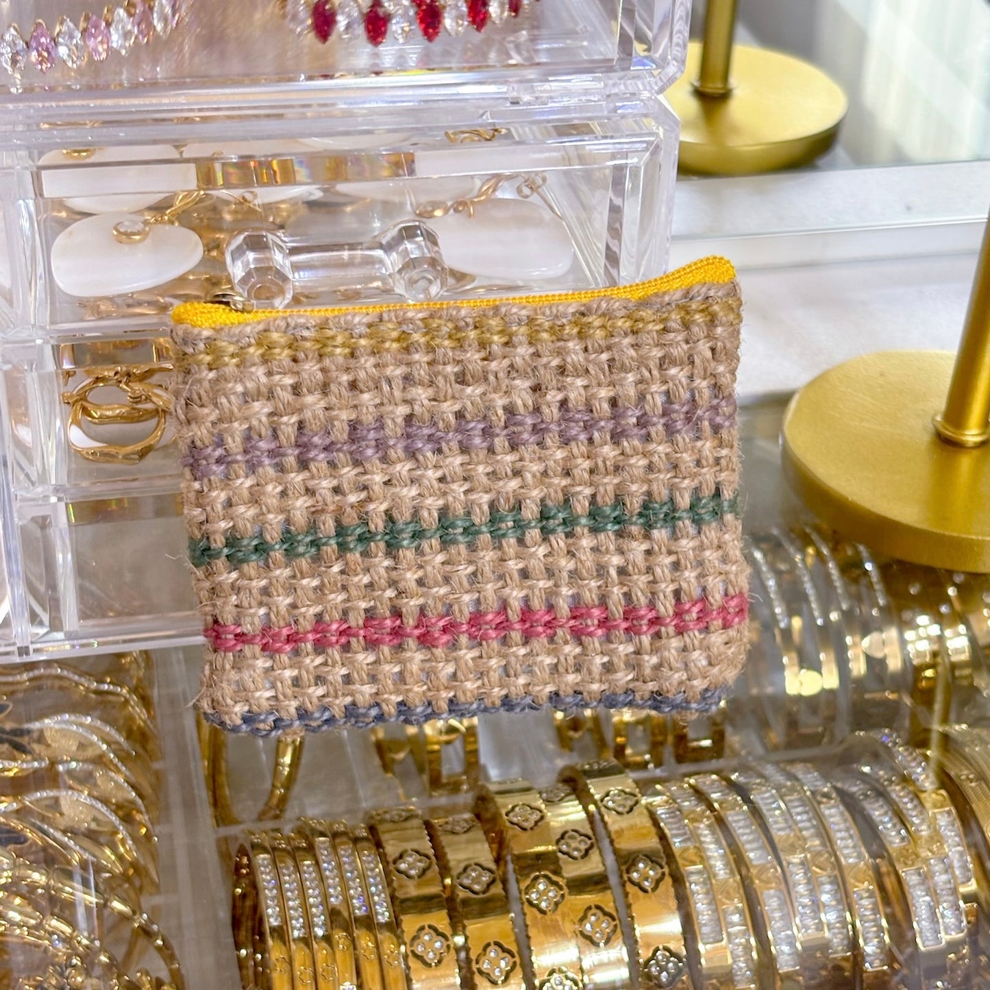 Isla Woven Stripe Coin Purse