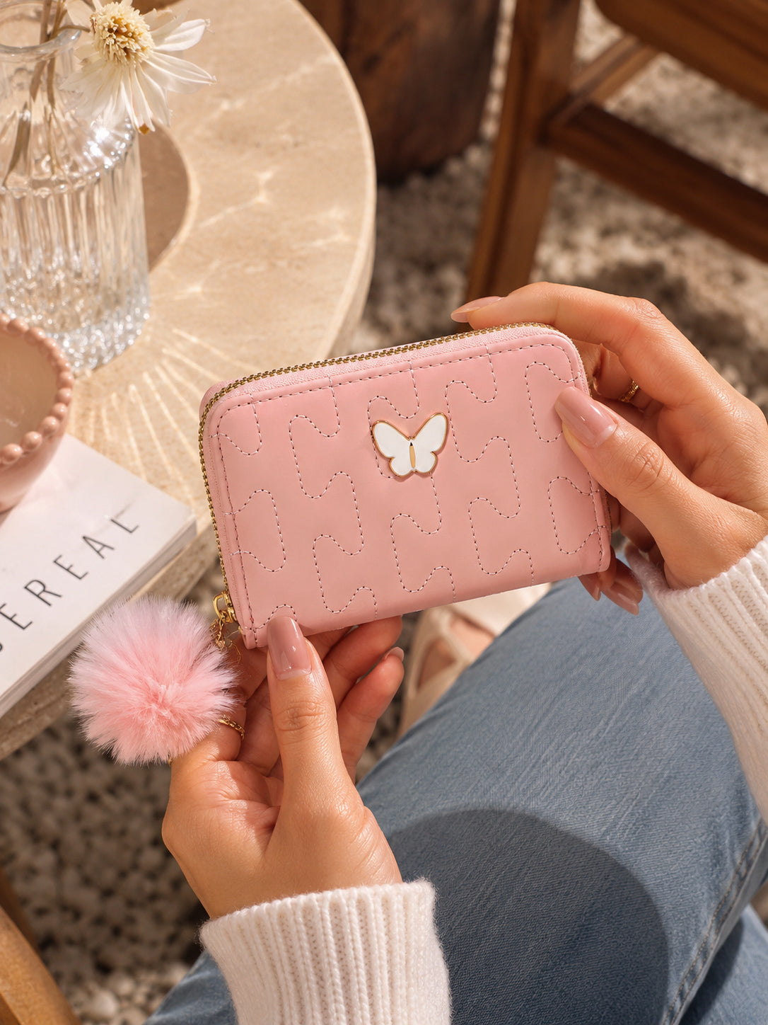 Butterfly Zip Card Wallet