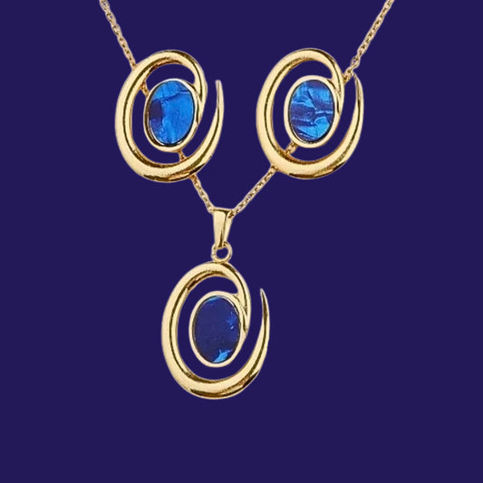 Eclipse Blue Necklace & Earrings Sets