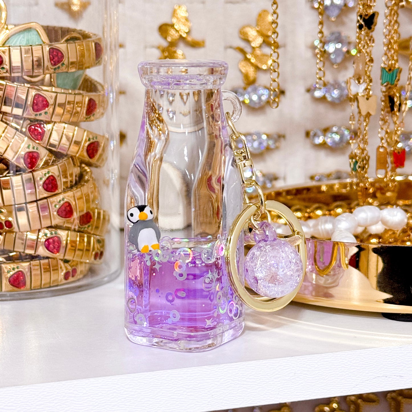 Penguin Milk Bottle Charms