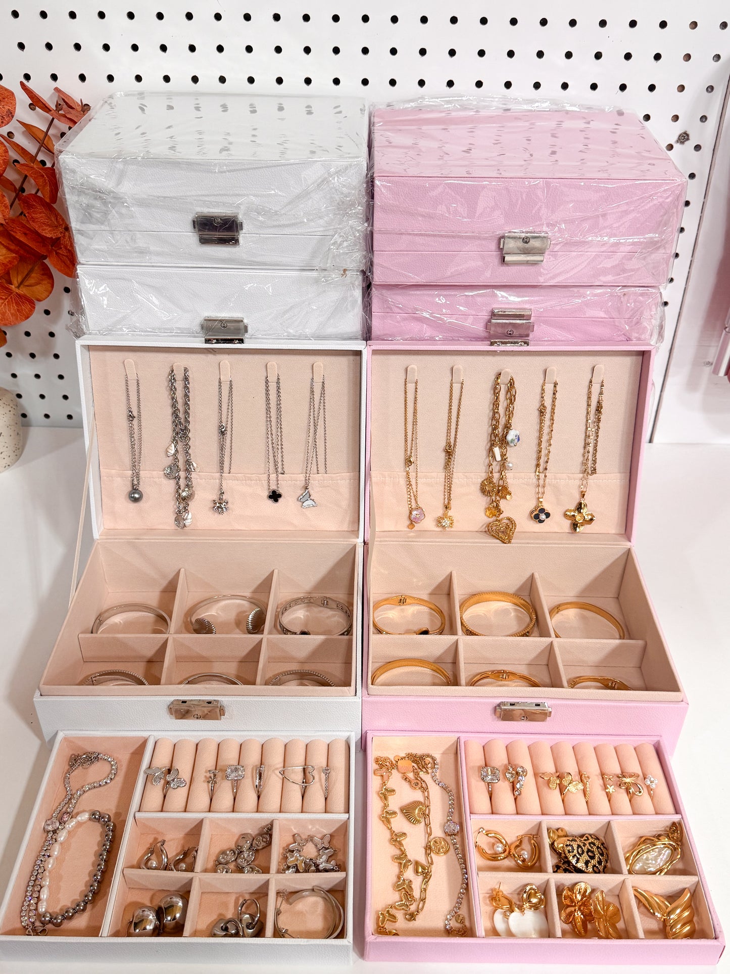 Double Layer Jewelry Box Organizer