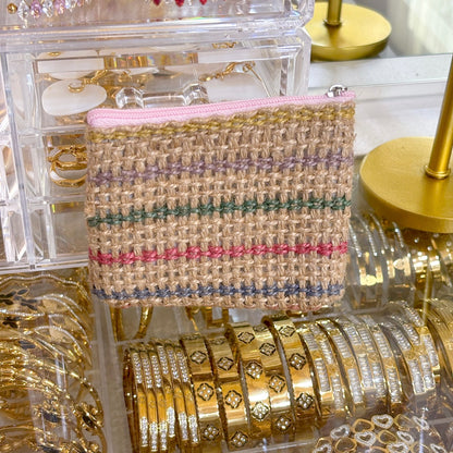 Isla Woven Stripe Coin Purse