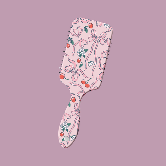 Cherry Bow Paddle Brush
