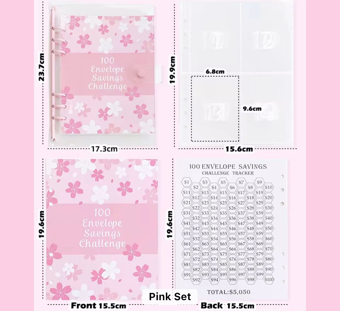 100 Envelope Savings Challenge Binders