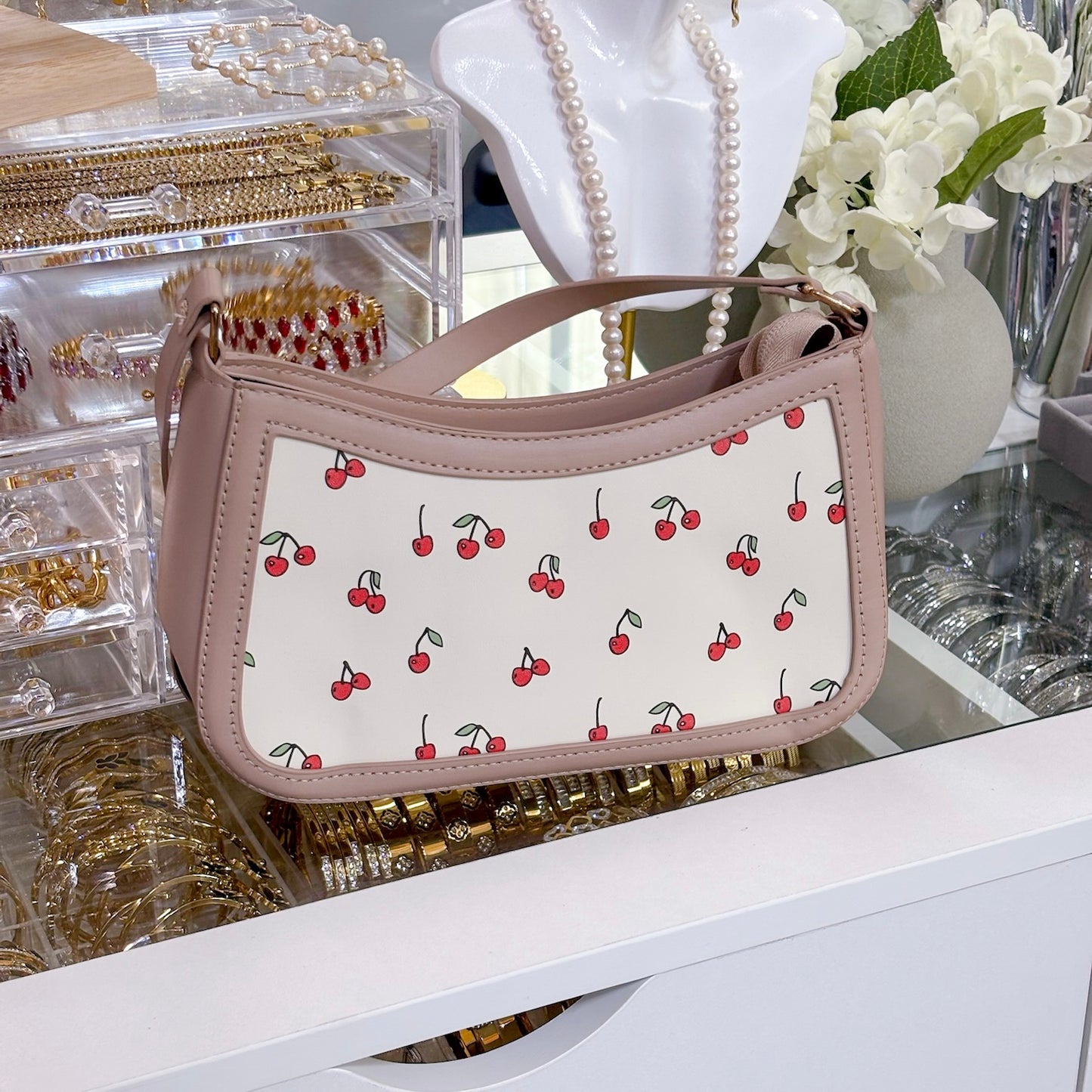 Cherry Baguette Shoulder