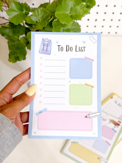 New To Do List Notepad ( 4 Colors available )