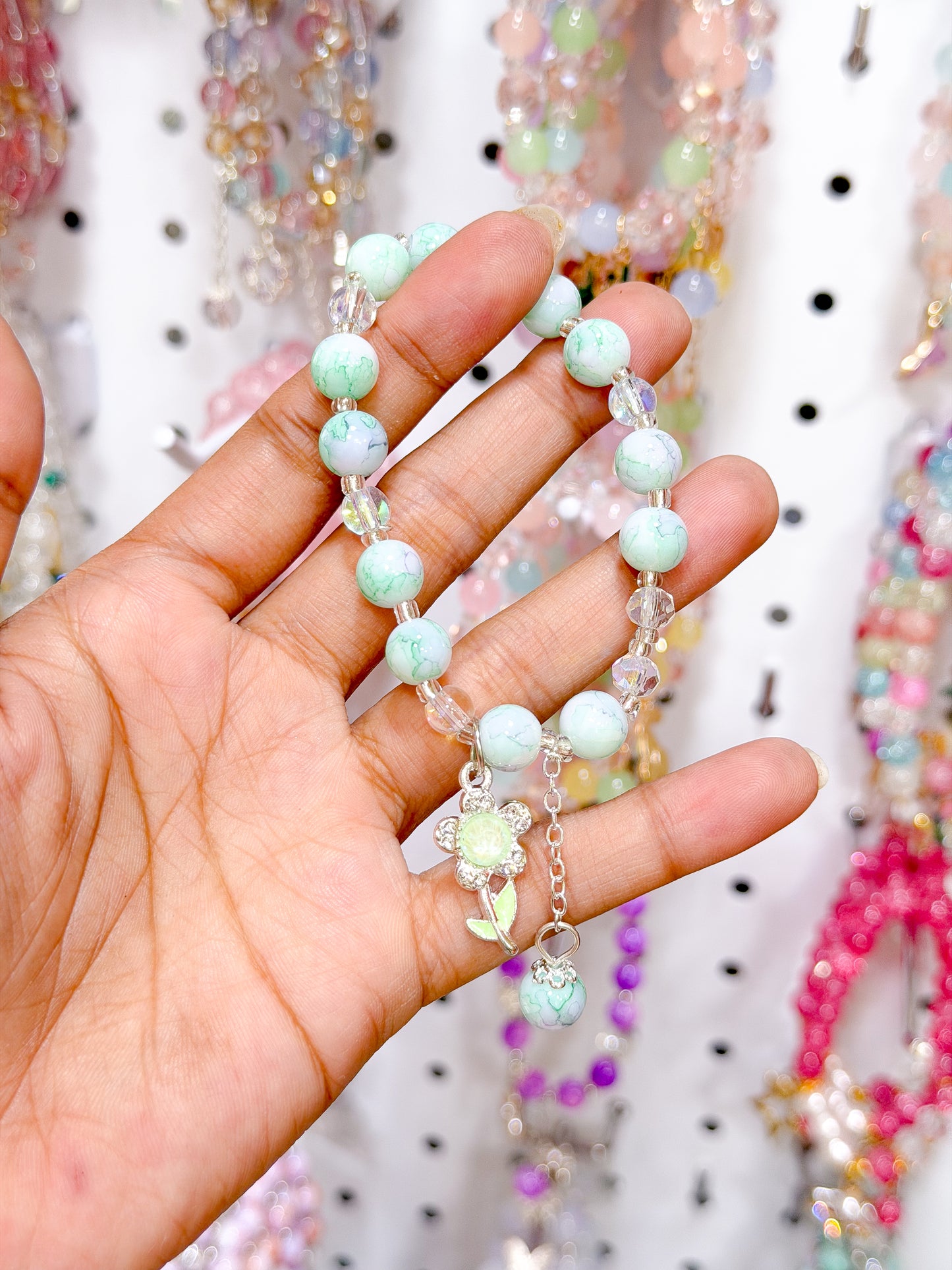 Moonstone Lucky Charm Beaded Bracelet