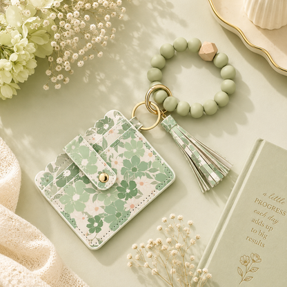 Wildflower Wristlet Pouch ( 4 colors available )