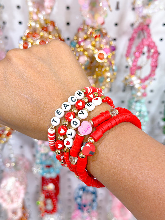 Teacher Beaded Bracelet Set