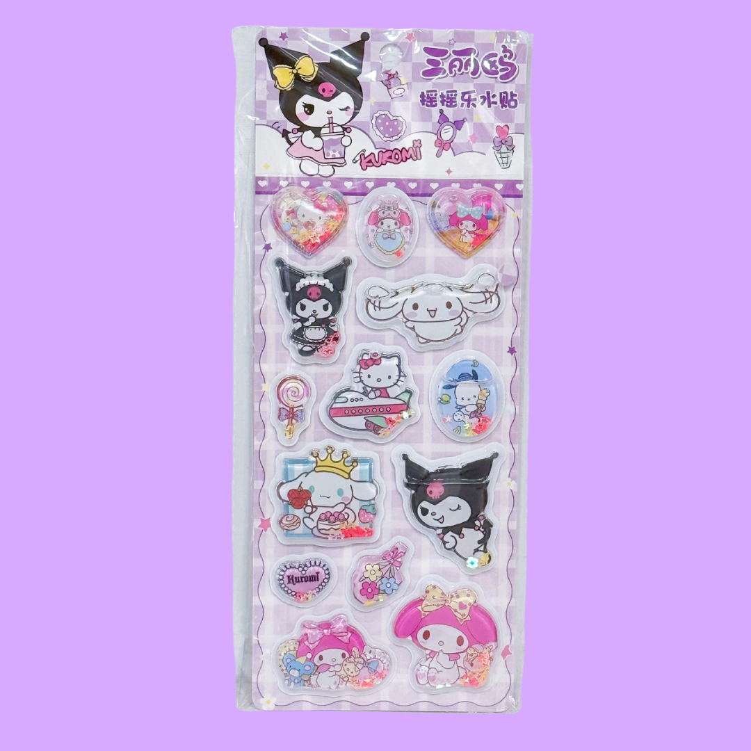 Puffy Cartoon Stickers ( 8 Styles Available  )