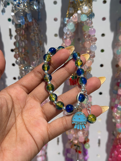 Ocean & Galaxy Dreams Lucky Charm Beaded Bracelet