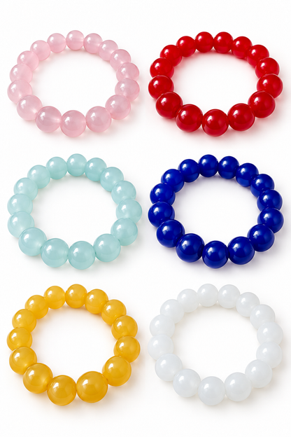 Glass Beaded Stretch Bracelet