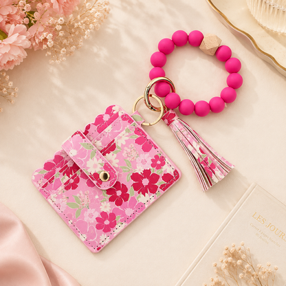 Wildflower Wristlet Pouch ( 4 colors available )