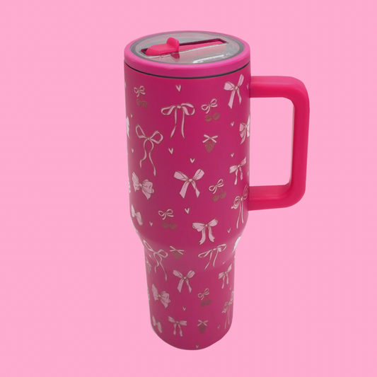 Cherry & Bows ( Spill Free Tumbler )