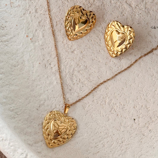 Cherished Hearts Necklace & Earrings