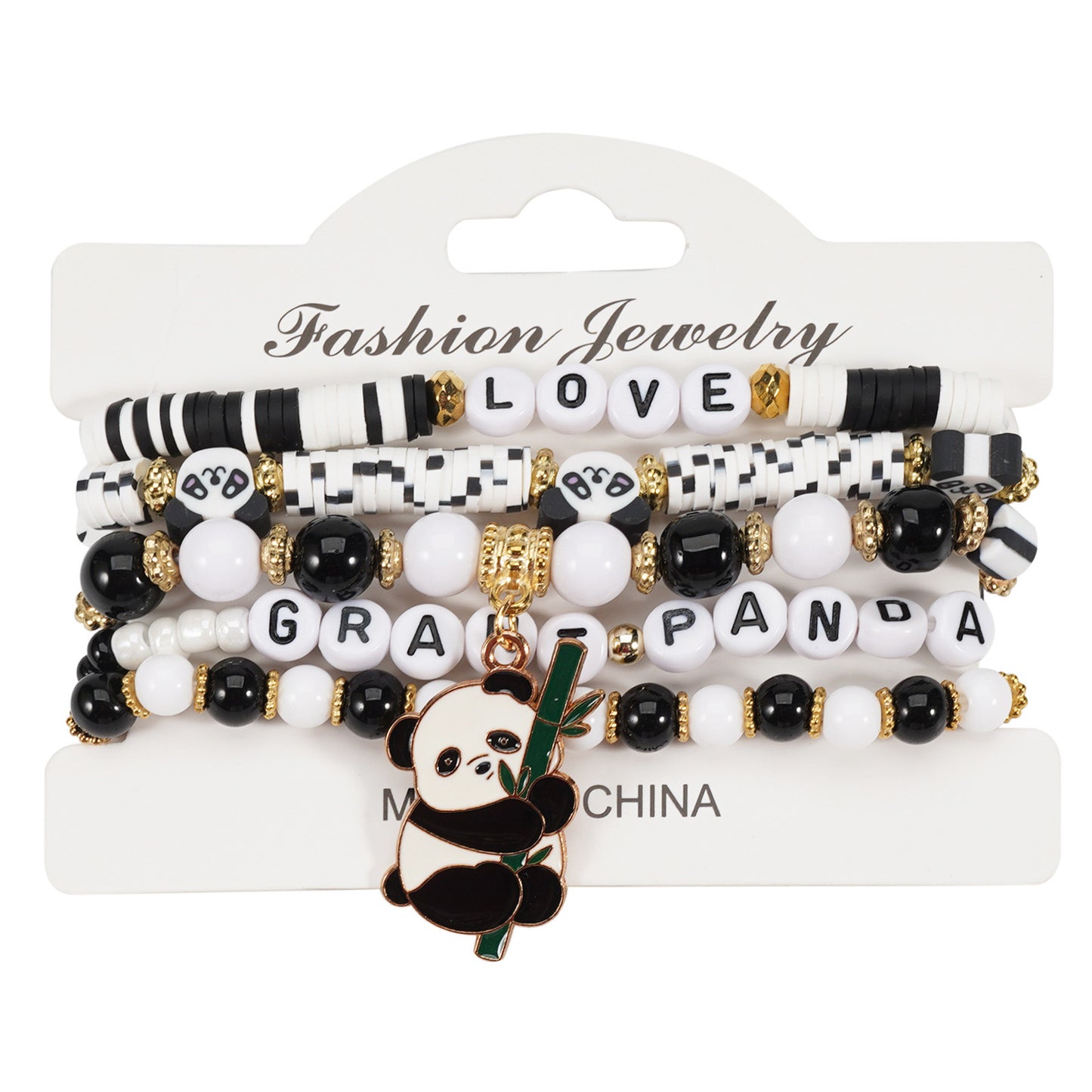 Panda Layered Bracelets
