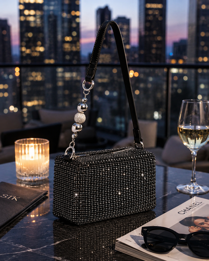 City Lights Rhinestone Shoulder Bag