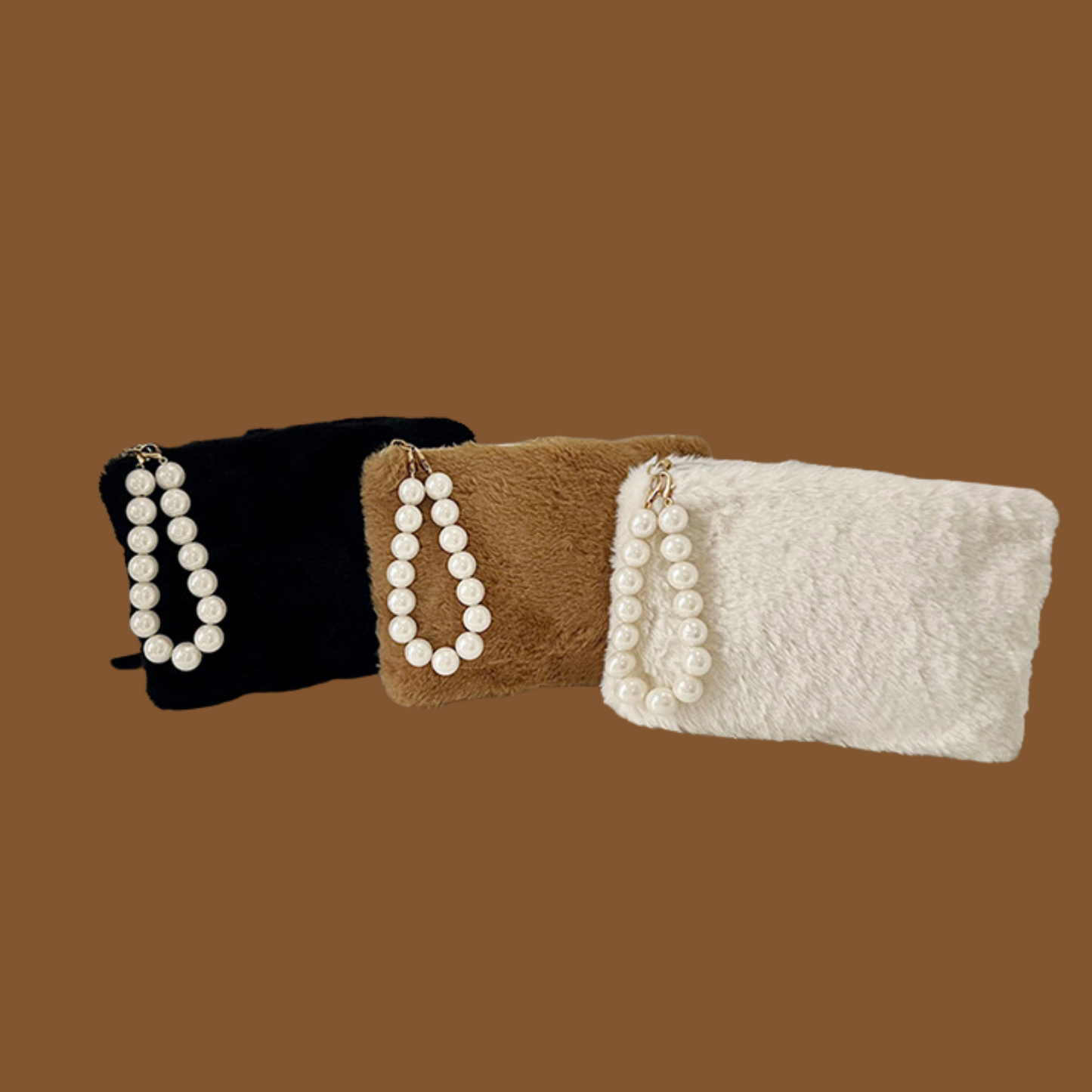 Cozy Pearl Wristlet Pouch