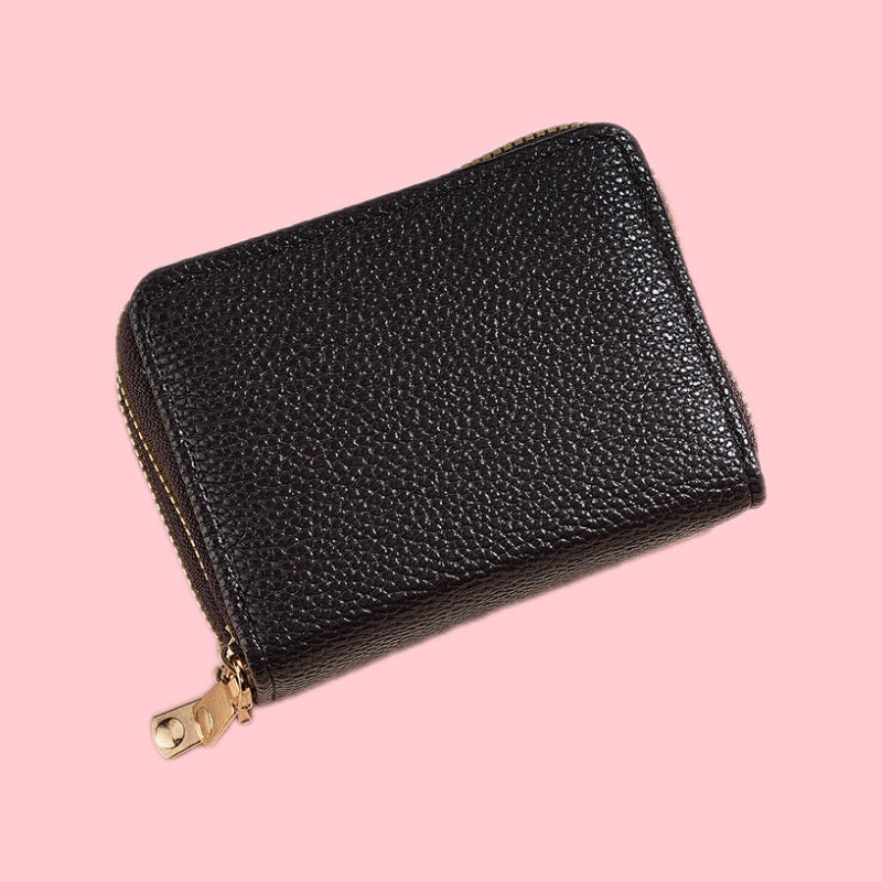 Double Zipper Compact Wallet