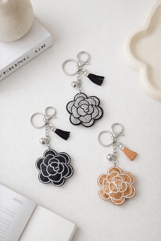 New Crystal Rose Bag Charm