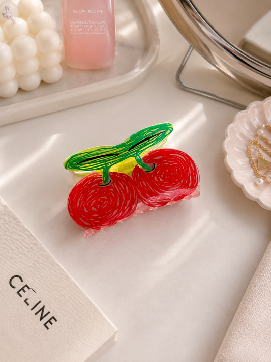 Cherry Hair Claw Clip