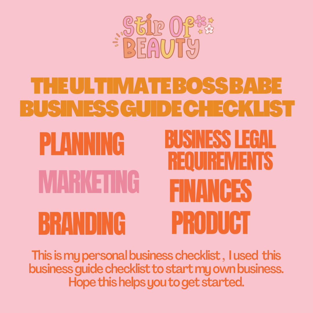 THE ULTIMATE BOSS BABE BUSINESS GUIDE CHECKLIST