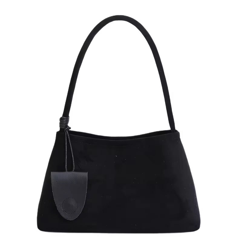 Suede Baguete Shoulder Bag