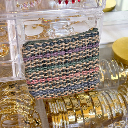 Isla Woven Stripe Coin Purse