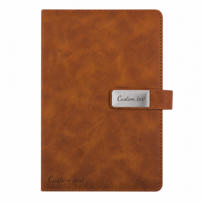 The Signature Personalized Journal | Custom Engraved Leather Notebook