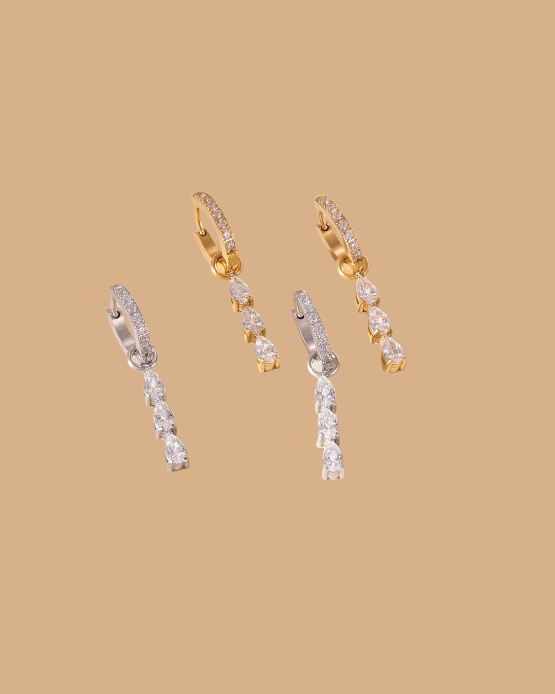 Drop Dangle Earrings ( Gold & Silver )