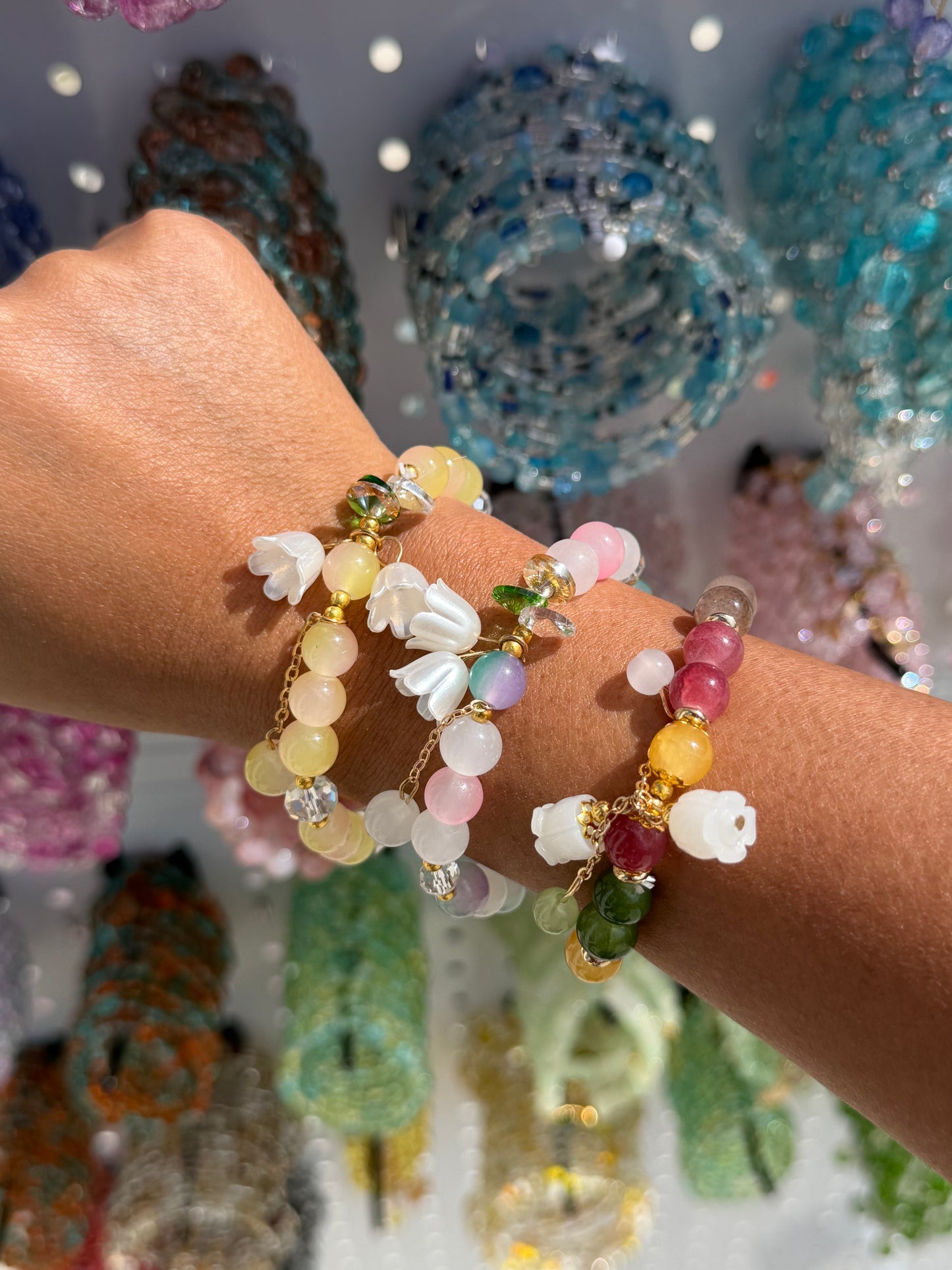 Tulip Lucky Charm Beaded Bracelet