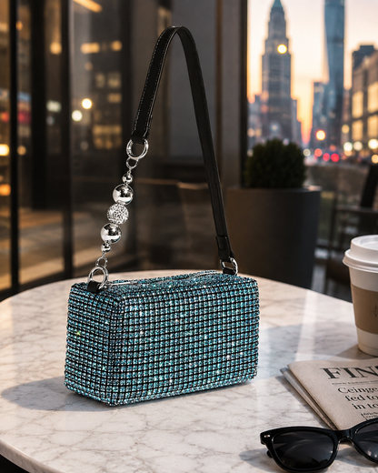 City Lights Rhinestone Shoulder Bag