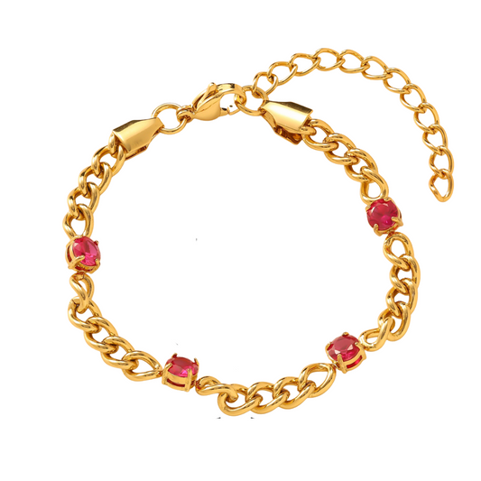 Luna Links Bracelets ( Clear, Pink, Green ) | B-38