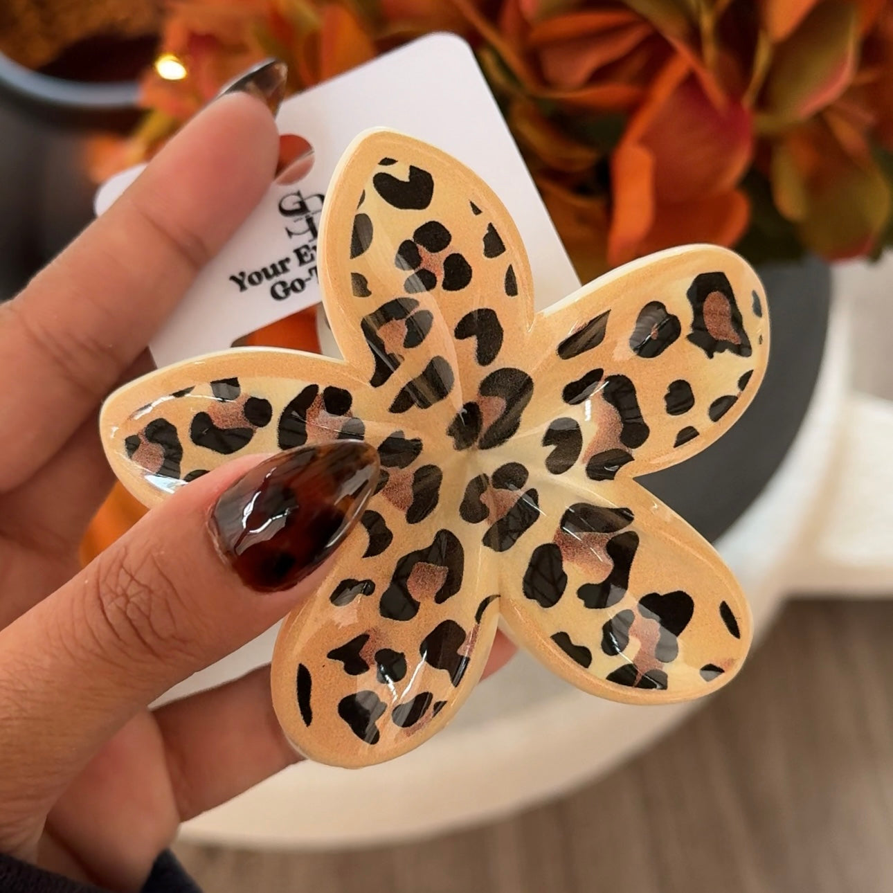 Leopard Hair Claw Clips
