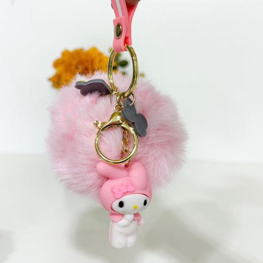 My Melody PomPom Keychain