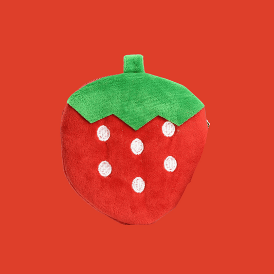 Strawberry Coin Plush Pouch